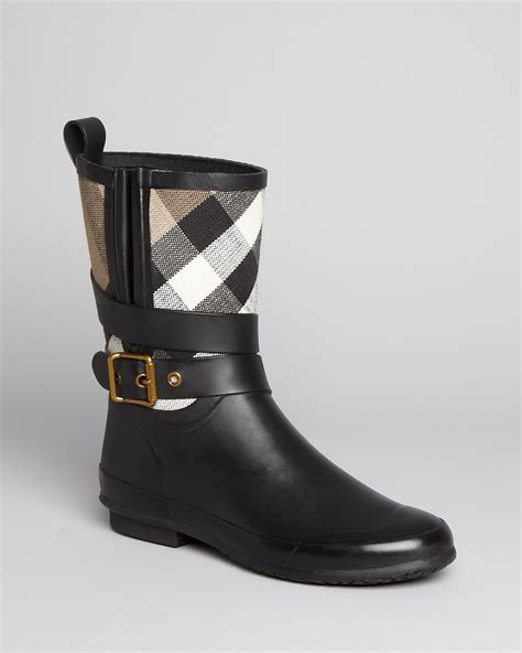 burberry rain boots holloway mid buckle check|Burberry Rain Boots .